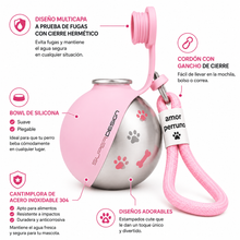 Botella de agua portátil para perros