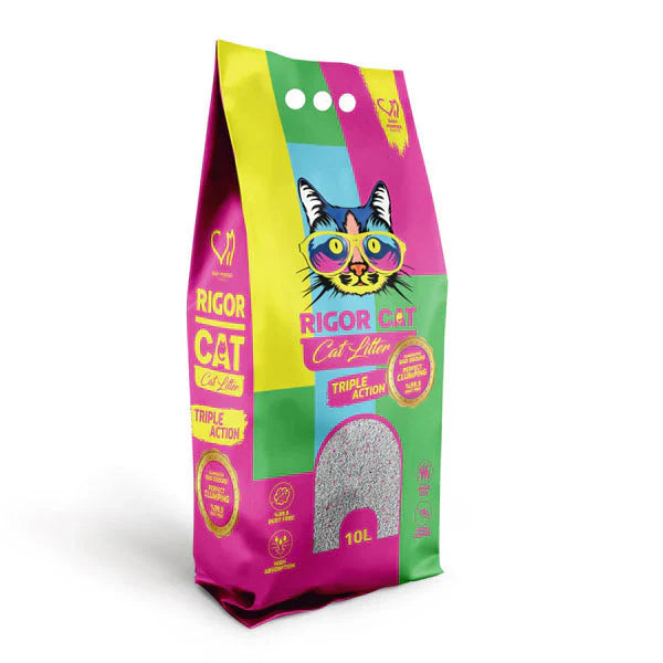 Arena aglomerante para gatos de 10 litros | Aroma a talco de bebé