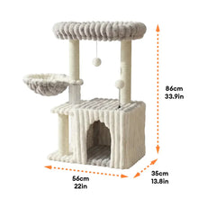 Árbol Rascador para Gatos con Casita Acolchada