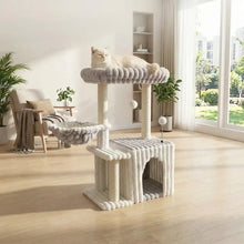 Árbol Rascador para Gatos con Casita Acolchada