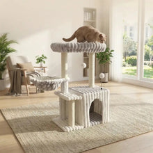 Árbol Rascador para Gatos con Casita Acolchada