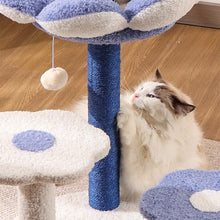 Árbol Rascador para Gatos con Diseño de Flor y Varios Niveles