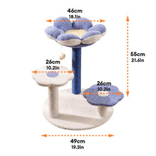 Árbol Rascador para Gatos con Diseño de Flor y Varios Niveles