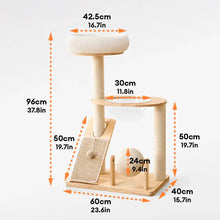 Árbol Rascador Moderno para Gatos con Cápsula Transparente