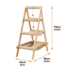 HammockTree™ – Árbol Rascador para Gatos 3 en 1 de Madera con Hamacas