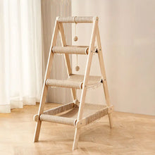 HammockTree™ – Árbol Rascador para Gatos 3 en 1 de Madera con Hamacas