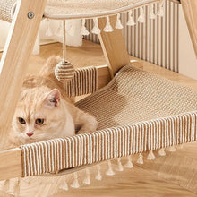 HammockTree™ – Árbol Rascador para Gatos 3 en 1 de Madera con Hamacas