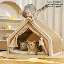 Casita Rascadora para Gatos con Zona de Descanso Acogedora